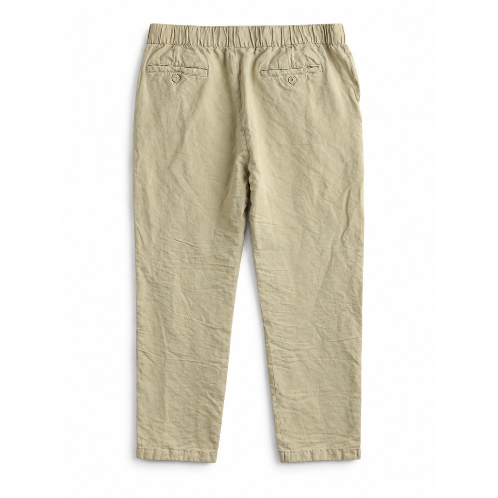 Tommy Bahama Men's XL Khaki Linen Blend Elastic Waist Casual Beach Pants